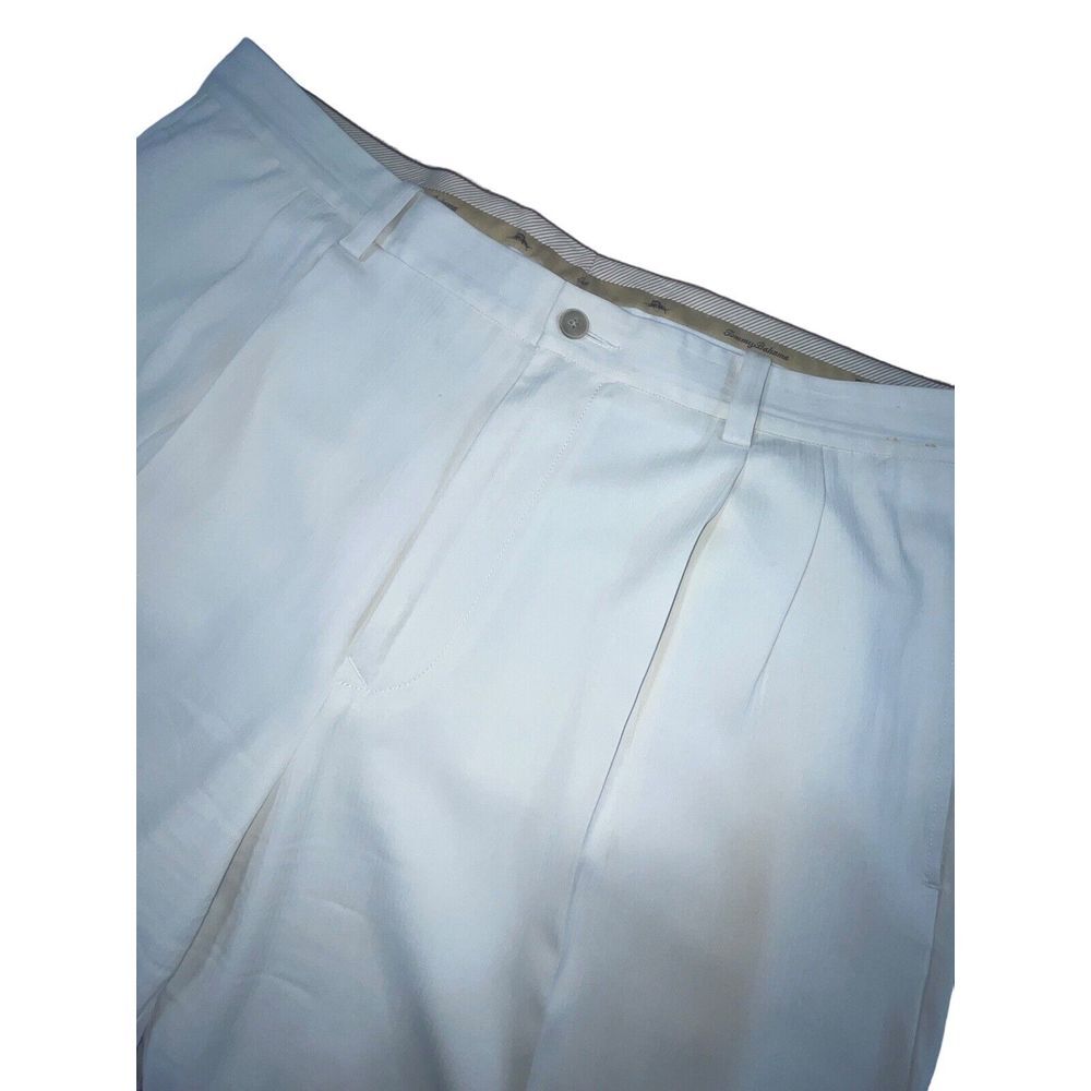 Tommy Bahama Relaxed Silk Pants 35x30 Cream Slash Pockets - Picture 3 of 14